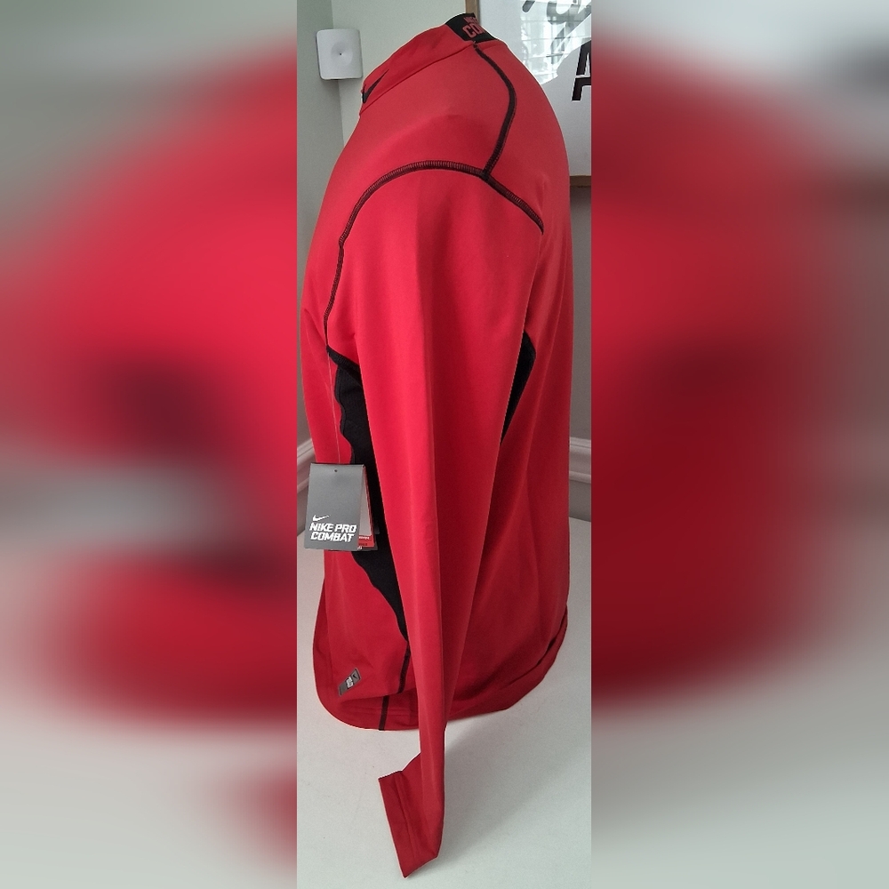 Nike Hyperwarm Dri-Fit Max Red & Black Long Sleeve Training Top Sz XL NWT - Picture 7 of 12